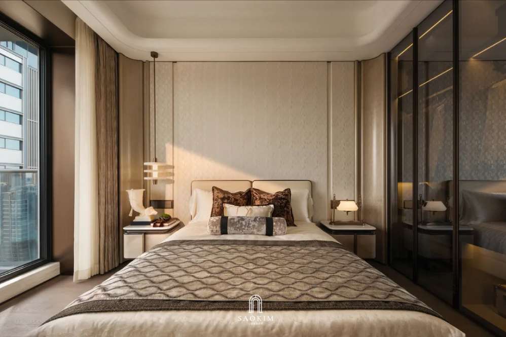 Thiết kế phòng ngủ penthouse phong cách Contemporary art deco - Khi gu sống được kể bằng ngôn ngữ của chất liệu